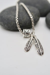 Double Feather Necklace