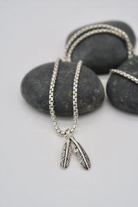 Double Feather Necklace