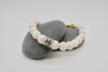 Load image into Gallery viewer, White Lava Beaded Bracelet