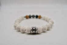 Load image into Gallery viewer, White Lava Beaded Bracelet