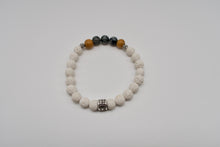 Load image into Gallery viewer, White Lava Beaded Bracelet