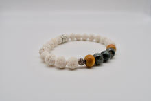 Load image into Gallery viewer, White Lava Beaded Bracelet