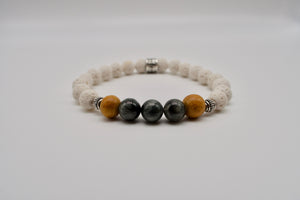 White Lava Beaded Bracelet