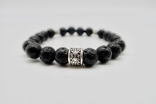 Load image into Gallery viewer, Black Lava Beaded Bracelet