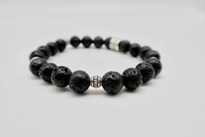 Black Lava Beaded Bracelet