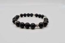 Load image into Gallery viewer, Black Lava Beaded Bracelet