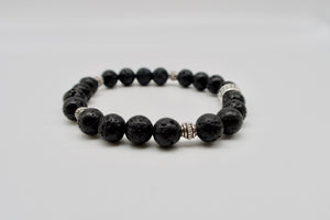 Black Lava Beaded Bracelet