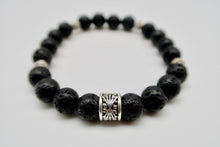 Load image into Gallery viewer, Black Lava Beaded Bracelet