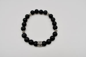 Black Lava Beaded Bracelet